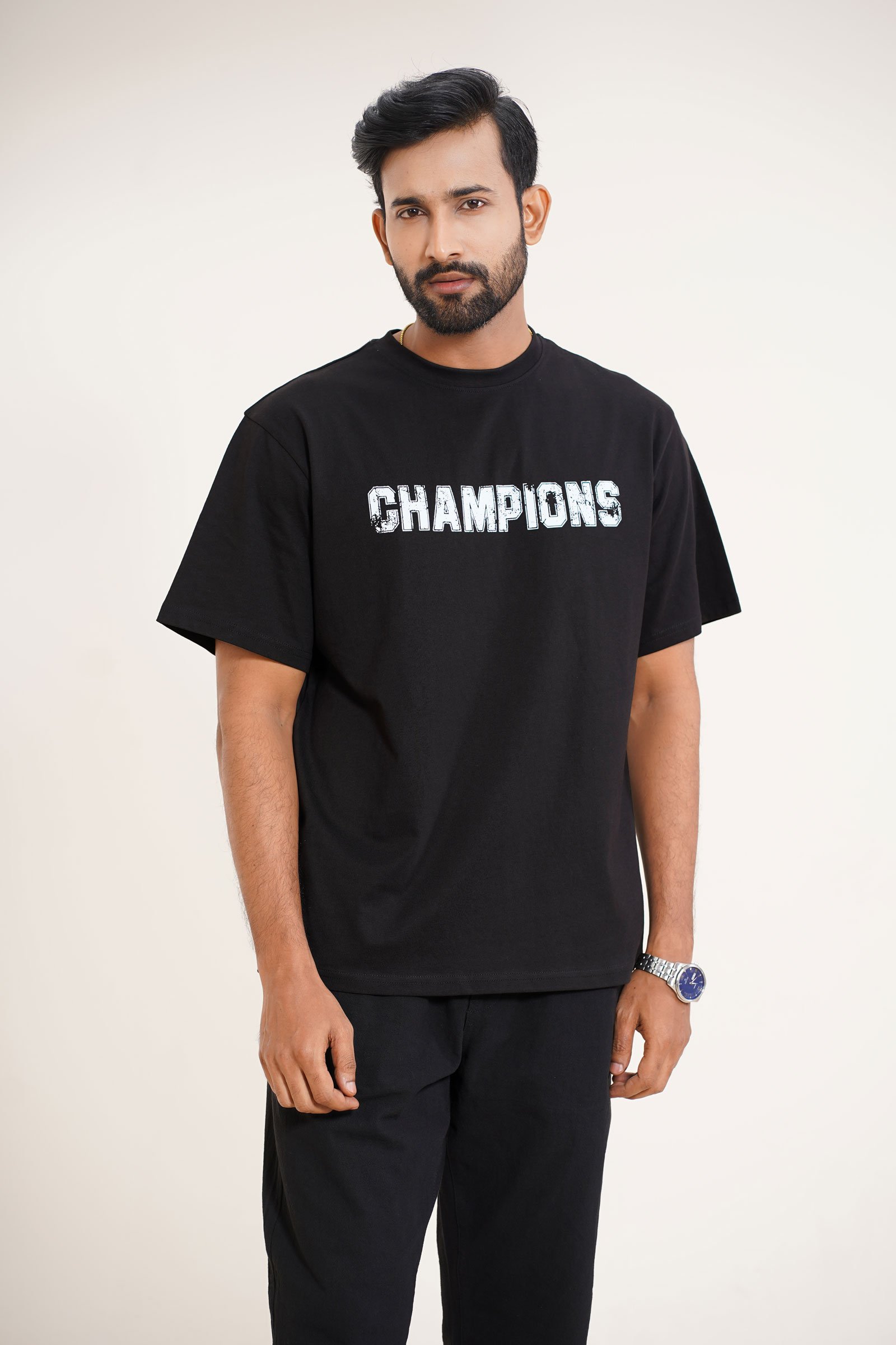 Amriss Drop Shoulder T-Shirt BLACK gallery image