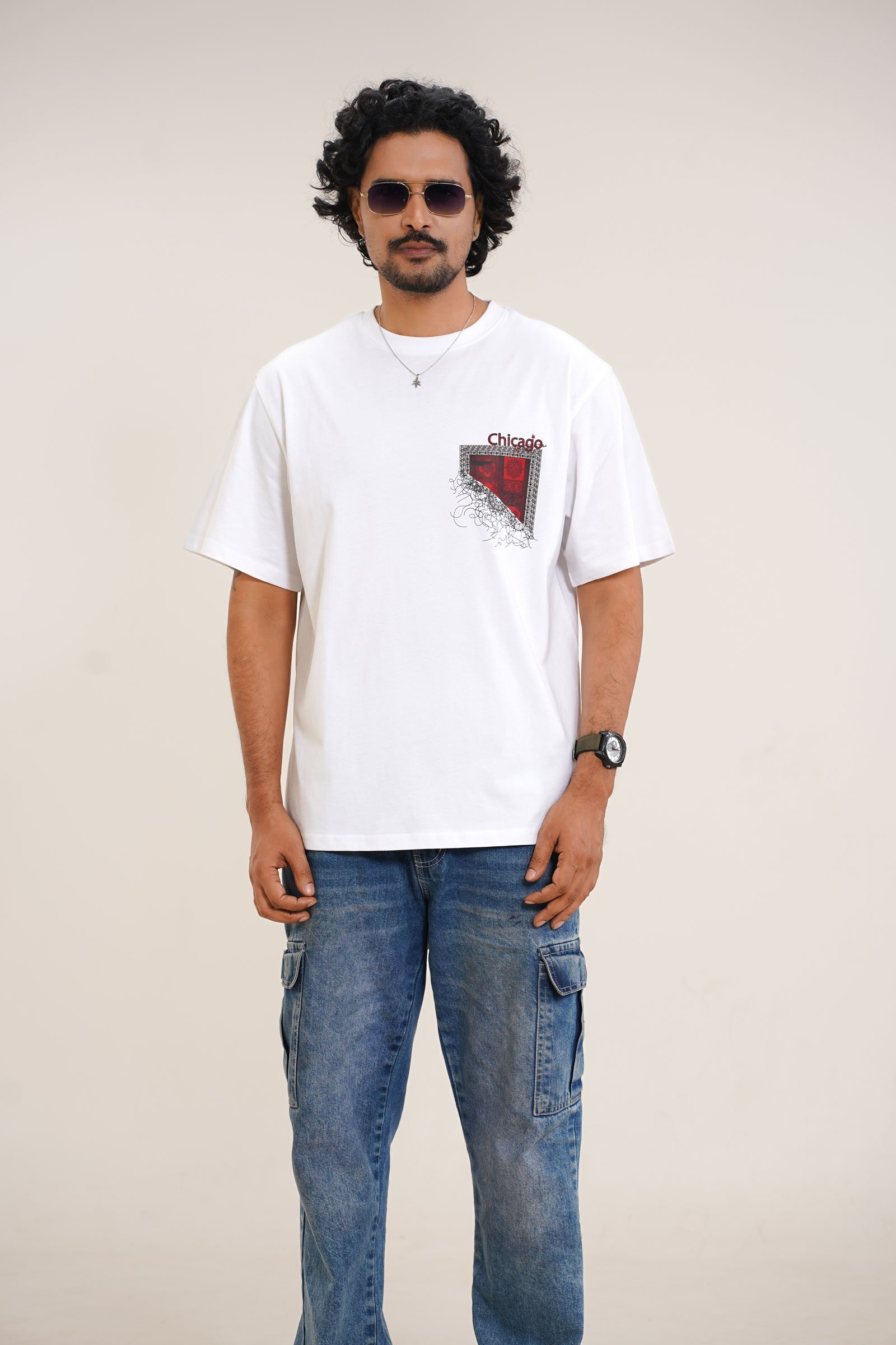 Chicago Be the Future White Drop Shoulder Tee