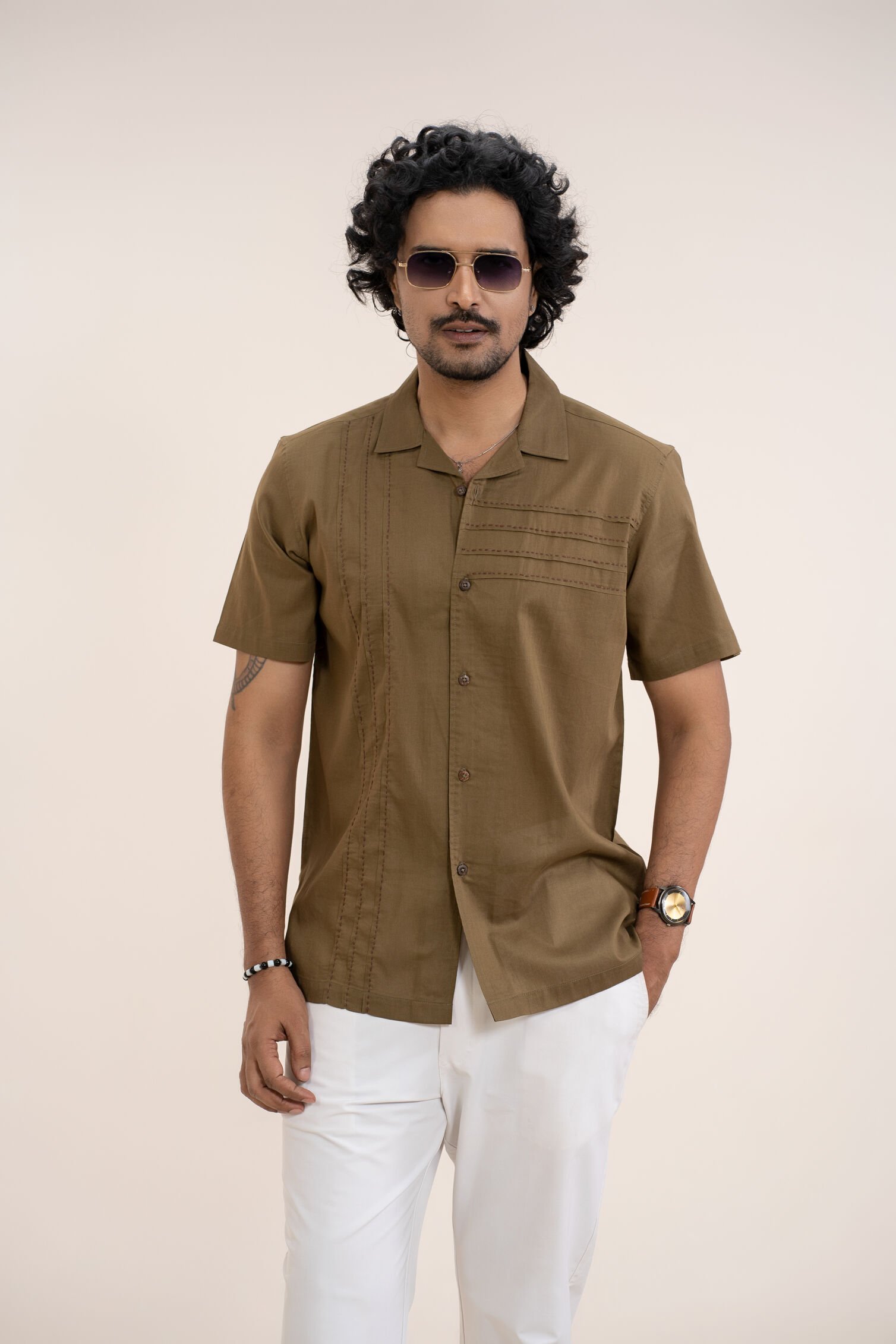 Men’s Lightweight Short Sleeve Cocoa Stitch Shirt