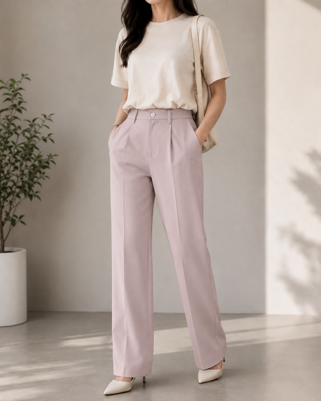 AMRISS Women's Premium Wide Leg Formal Pants – Classic Blue