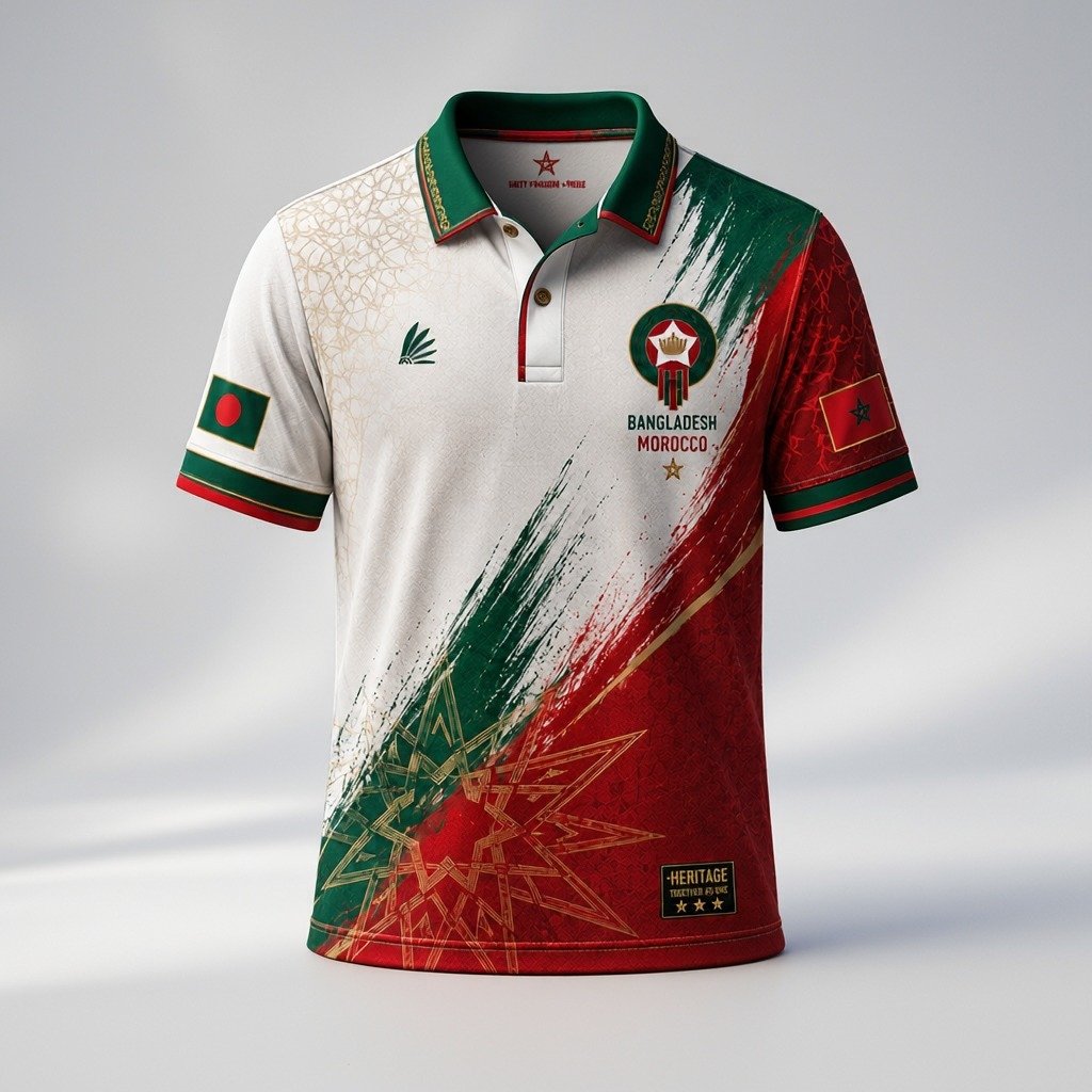 Morocco & Bangladesh FIFA Polo Shirt